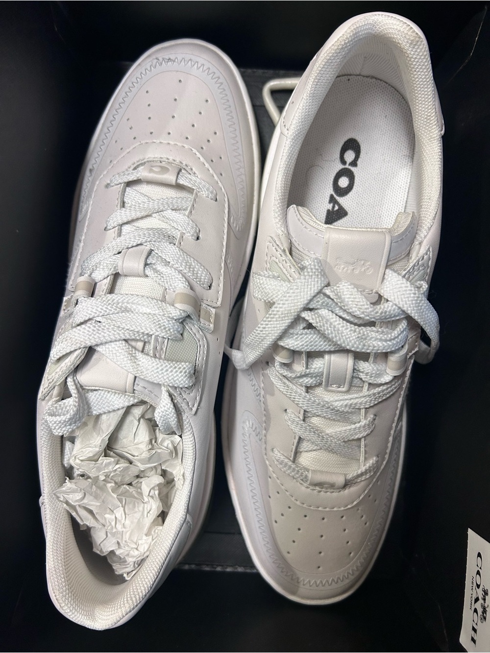 Coach White Leather Low-Top Sneaker